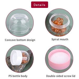 Độc đáo trong suốt đôi ống container y học vitamin rỗng hình dạng viên nang chai nhựa cho y học - Product Image 6