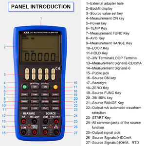 빅터 24 휴대용 다기능 프로세스 교정기 0.02% 측정 소스 온도 모니터링 기능 교정기 - Product Image 3