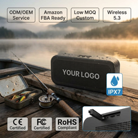 Speaker Nirkabel Portabel Tahan Air IPX7, Speaker Mini Olahraga Luar Ruangan 5W Stereo Keras, USB TF AUX, Dapat Diisi Ulang, Logo Kustom OEM