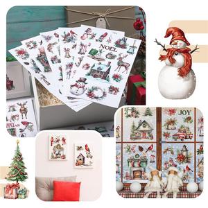 Transferts d'hiver personnalisés pour meubles, transferts à frotter pour l'hiver, autocollants, bonhomme de neige, gnome, décalcomanies pour l'artisanat DIY, maison (vacances mignonnes) - Product Image 5