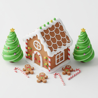 Kit de maison en pain d'épices, kit de décoration de biscuits de Noël, activité de bricolage de Noël pour enfants et adultes, modèle personnalisé en impression 3D