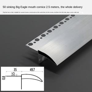 Moderne Aluminium legierung Chicken mouth Drip Line Wasserdichte Anti-Cracking-Außenwand Sand-in-Wasser-Teiler Nut Traufe Wasser - Product Image 6