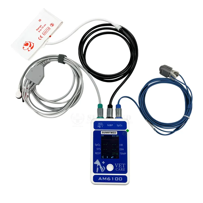 SY-AM6100 Thiết Bị Theo Dõi Bệnh Nhân Thú Y Đa Tham Số Cầm Tay Có Chức Năng ECG Cho Mèo/Chó/Thú Cưng Giá