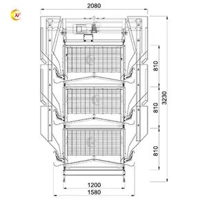 Poultry Farm Equipment Poultry Cages Design Layer Cages Egg Chicken Battery Cage 4 Doors for Hen Layers