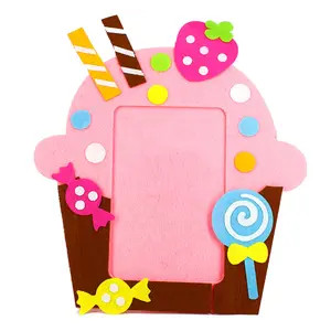 Children activities 6'' mini multi collage baby girl wall picture photo frame craft kits for diy toys kids