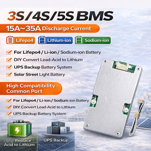 HBJ <span class=keywords><strong>BMS</strong></span> économique 3S 4S <span class=keywords><strong>5S</strong></span> 12V 15V <span class=keywords><strong>18V</strong></span> 15A-35A pour batteries Li-ion, LiFePO4, Sodium-ion avec équilibrage de courant 120mA - Product Image 3
