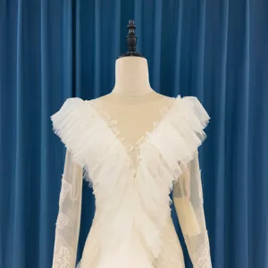 Fabrika özel gerçekten sevgiliye dantel gelin elbise Mermaid düğün elbisesi 2022