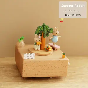 Caja de música de tren de madera personalizada, juguetes de madera para bebés, caja de música de madera personalizada, regalos de cumpleaños para niños - Product Image 4