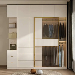 Armoire sur mesure Japandi moderne, blanc chaud, grande capacité de rangement, encastrée, la plus vendue - Product Image 2