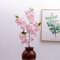 Dekorasi Pernikahan Qihao, Rangkaian Bunga Centerpiece, Bunga 3 Cabang, Bunga Sakura Buatan, Cabang Bunga Sakura Artifisial