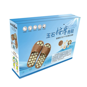 Jade Pierre Massage Pantoufles Réflexologie Des Pieds <span class=keywords><strong>Acupression</strong></span> Sandales Chaussures pour Pied Acupoint Activation Réflexologie Soins Des Pieds - Product Image 6
