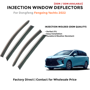 Injection Window Visors Rain Guards for Dongfeng Fengxing Yachts 2022 | Side Window Deflectors Custom Fit Auto Accessories - Product Image 2