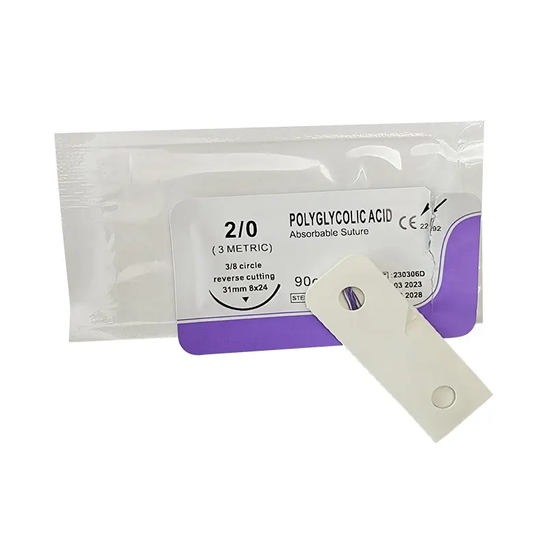 GooDoctor Surgical PGA Medical Veterinary Absorbable Suture with Needle