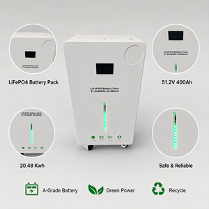 แบตเตอรี่ EU US Stock 51.2V 400Ah 20.48kWh 20kWh LiFePO4 6000 รอบการใช้งาน สำหรับระบบกักเก็บพลังงานแสงอาทิตย์แบบออฟกริด - Product Image 2