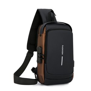 Nouveau Sac Bandoulière Homme Tendance Personnalisé Coréen Étanche Multi-Fonctions avec Port USB - Product Image 1