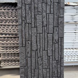 Hot Phong Cách 3D Khối Gỗ Polyurethane Sóng Đá Kết Cấu Đá Nhìn Trọng Lượng Nhẹ Cài Đặt Đá PU Tường Đá Bảng Điều Khiển - Product Image 6