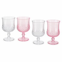 Gobelet moderne en plastique PS Diamond 230ml/240ml sans pied ou à pied court pour événements