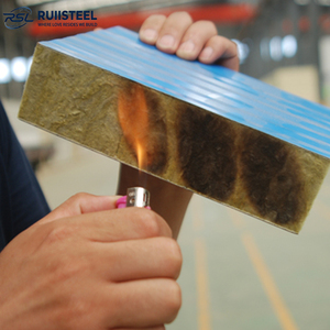 Panel Acústico <span class=keywords><strong>de</strong></span> Lana <span class=keywords><strong>de</strong></span> Roca Ignífugo Moderno <span class=keywords><strong>de</strong></span> 50/70/100 mm con Panel Sándwich Aislado <span class=keywords><strong>para</strong></span> Techo - Product Image 5