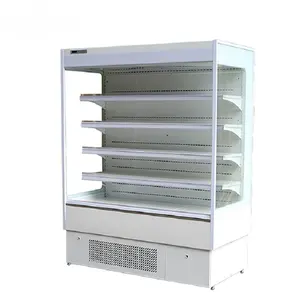 Gabinete multifuncional, armário de multicamadas de grande refrigerador de bebidas no supermercado comercial