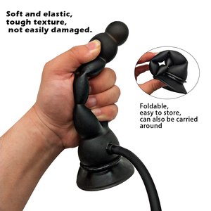 Dildo gonflable en silicone avec 6 billes, pompe à ballon, jouet pour lavement <span class=keywords><strong>anal</strong></span>, jouets sexuels pour adultes pour hommes - Product Image 5