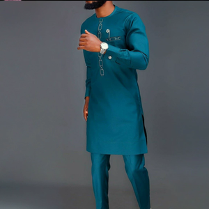 Tenue <span class=keywords><strong>Traditionnelle</strong></span> <span class=keywords><strong>Africaine</strong></span> Élégante pour Hommes - Ensemble Dashiki 2 Pièces (<span class=keywords><strong>Chemise</strong></span> & Pantalon) - Vêtements de Créateur - 3% de Réduction - Product Image 1