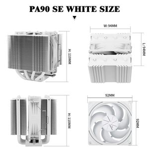 Thermalright Peerless Assassin 90 SE White PC <span class=keywords><strong>CPU</strong></span> Air Cooler 8 tuyaux de chaleur Dispenseur de chaleur en cuivre Ventilateur - Product Image 5