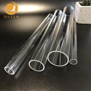 Tubo di vetro al quarzo con cilindro al quarzo trasparente aperto a due estremità 3mm 5mm 4mm 60mm OD tubo al quarzo