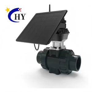 Vanne solaire pour l'<span class=keywords><strong>eau</strong></span> - Contrôleur d'irrigation programmable 4G LORA WIFI pour l'agriculture, vanne à boisseau sphérique à énergie solaire - Product Image 1