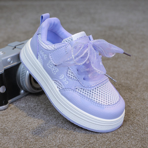 Nouvelles baskets basses d'été pour filles, respirantes, décontractées, à motif nœud, à enfiler, pour les jeunes élèves du primaire - Product Image 5