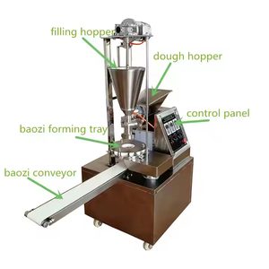 Máquina Multifuncional Motorizada de Acero Inoxidable de Grado Alimenticio XINKALI para la Elaboración de Coxinha, Mochi y Bakpao, 500-3000 piezas/h - Product Image 6