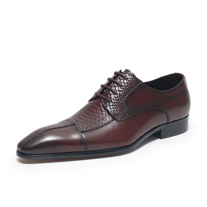 Outdoor Height Increasing Large-Sized Men's Breathable Fashionable Genuine Leather Business Formal Wedding <b>Shoes</b> Waterproof - Product Image 5