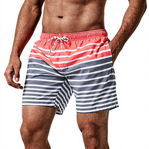 Custom Sublimation High Street Drawstring Knitted Men's Slim Fit Quick Dry Swim Shorts with Mesh Lining Waterproof <b>Bathing</b> Suits - Product Image 1