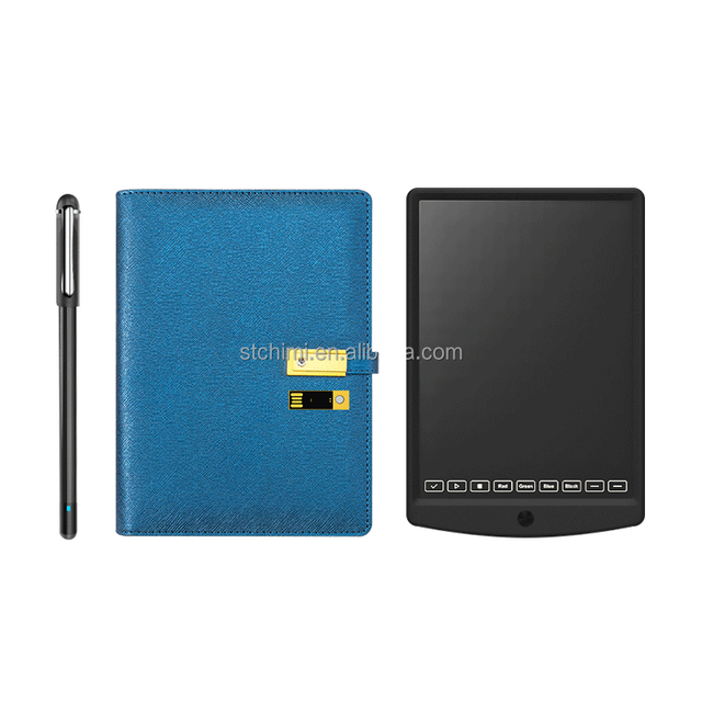 Top Trending 10 Inch LCD Writing Pad Notebook Portable Erasable Drawing with Smart Pen A5 Size Leather Cover Office Gift Set