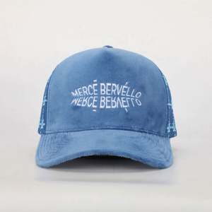 Gorra Deportiva Personalizada al por Mayor para Hombre y Mujer, Gorra Trucker de 5 Paneles con Logotipo Bordado, Gorras con Cierre a Presión de Malla, Gorra Trucker de Terciopelo - Product Image 2