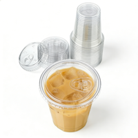 Gobelets jetables transparents personnalisés LONGWORLD avec logo pour café glacé et smoothies, avec couvercles, 16 oz, robustes et de qualité alimentaire, pour les boissons froides de mariage