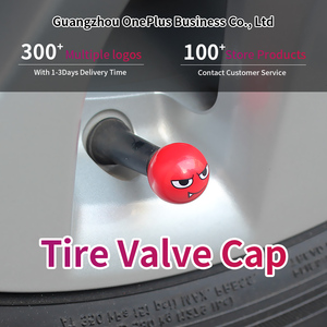 Smile Happy Face <span class=keywords><strong>Pneu</strong></span> solide 8 billes Noir Tige <span class=keywords><strong>de</strong></span> valve <span class=keywords><strong>de</strong></span> voiture Bouchons d'air Couvre État neuf - Product Image 4