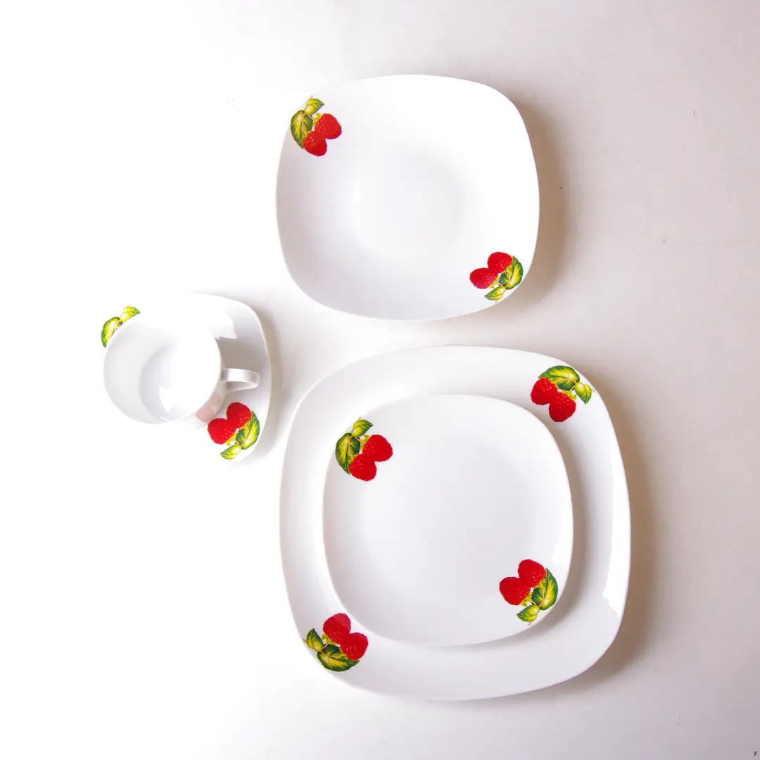 plates dinnerware luxury porcelain dinner set ceramic plate set for dinner Square Ceramic Porcelain Dinner Set Dinnerware