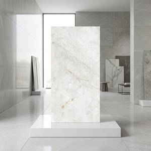 Azulejos de Porcelana Cerámica Pulida y Esmaltada Lorenz White de 800x1600mm, Efecto Mármol con Vetas Doradas para Pared y Piso - Product Image 5
