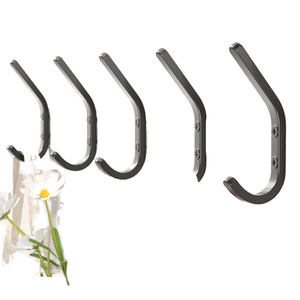 Wholesale 6/7/8 Hooks <b>Cheap</b> Electroplated Aluminum Wall Mounted Multifunction Organizing <b>Towel</b> Hook for Bathroom - Product Image 1