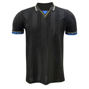 <span class=keywords><strong>Maillot</strong></span> de football vintage solide de haute qualité, confortable et respirant, à séchage rapide, à manches courtes, col en V, 100% polyester OEM - Product Image 1
