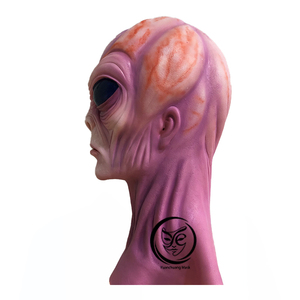 Masque facial réaliste sur mesure, fabriqué à la main en silicone, masque d'alien violet réaliste, accessoires de cosplay pour film, fête, Halloween - Product Image 5