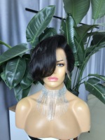 Vente chaude sans colle Pixie perruque Perucas Cabelo Humano Original dentelle avant perruque perruques de cheveux humains pour les femmes noires
