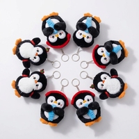 Porte-clés en peluche pingouin couineur, mini poupée pingouin mignonne, pendentif de sac, breloque de sac à dos pour couple, cadeau pour filles et garçons