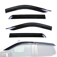 Viseras negras personalizadas para GMC ZR2 (2023-2024) Deflectores de lluvia y protectores de viento Premium
