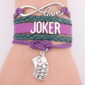Pulsera de cuero tejida multicapa Pulsera de amor infinito Pulsera de <span class=keywords><strong>alfabeto</strong></span> JOKER de moda - Product Image 4
