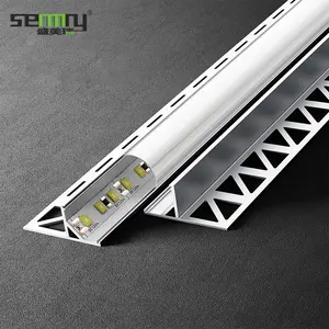 Lampu Led Led Sudut Luar Ruangan, Lampu Led Aluminium Profil Kustom untuk Strip Led