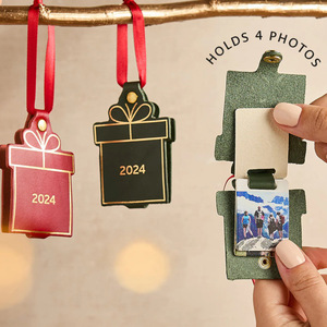 Nuevas joyas de cuero personalizadas con foto, llavero con foto para regalo de Navidad, caja de fotos en blanco para sublimación térmica - Product Image 4