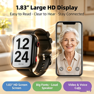 Reloj Inteligente con GPS para Personas Mayores A80, Monitor de Frecuencia Cardíaca, Presión Arterial, SpO2, Resistente al Agua IP67, Reloj de Salud para Personas Mayores - Product Image 3