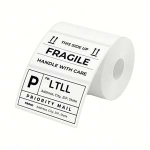 Papier Synthétique Thermique 4"X2" 500 Feuilles, Imperméable, Résistant à l'Huile et aux Déchirures, Qualité Alimentaire, Emballage Supermarché - Vente en Gros Usine - Product Image 1