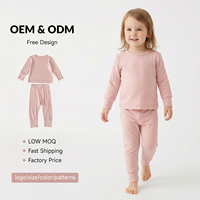Pyjamas pour bébés filles à manches longues écologiques RTS, 2 pièces, en bambou, pour tout-petits, filles, enfants